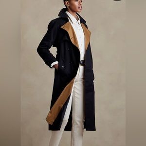 Banana republic contrast trench coat
